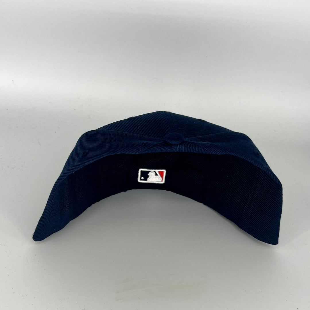 Navy Blue Cleveland Indians Wahoo New Era MLB 59Fifty Fitted Hat