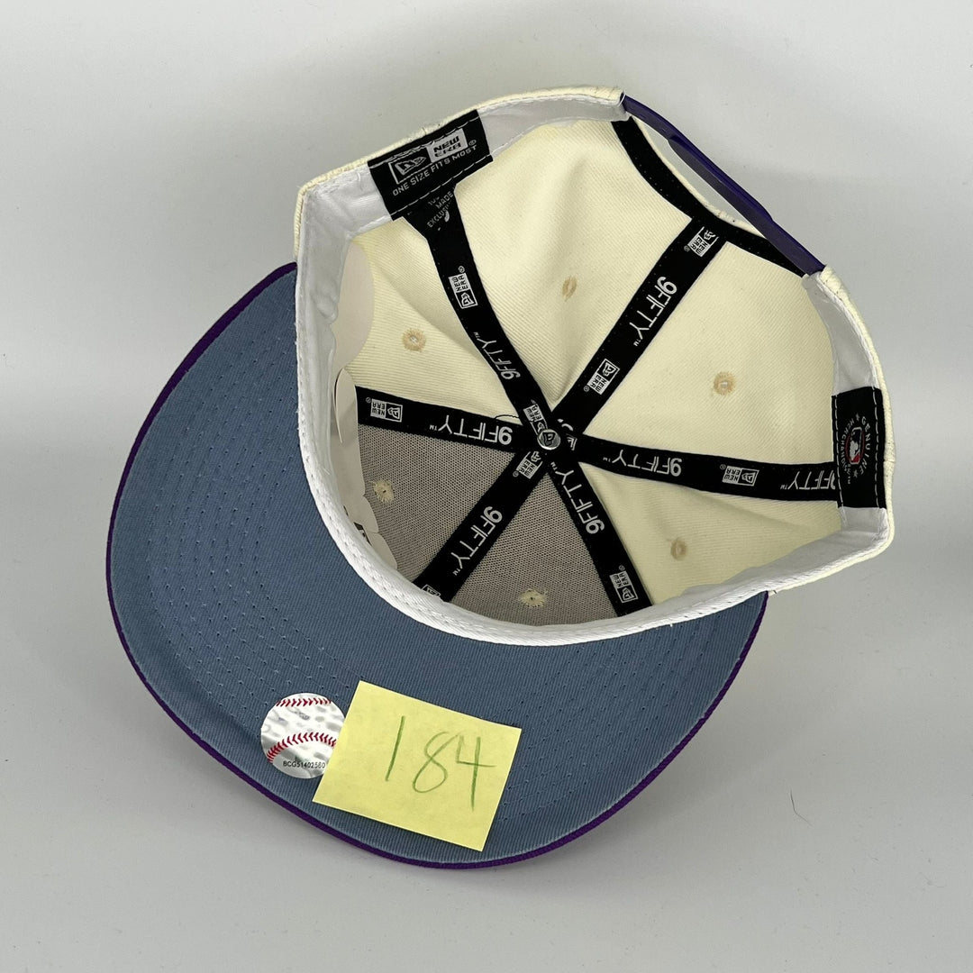 White Purple  Los Angeles Dodgers 50th Anniversary Side Patch New Era MLB 9Fifty Snapback Hat