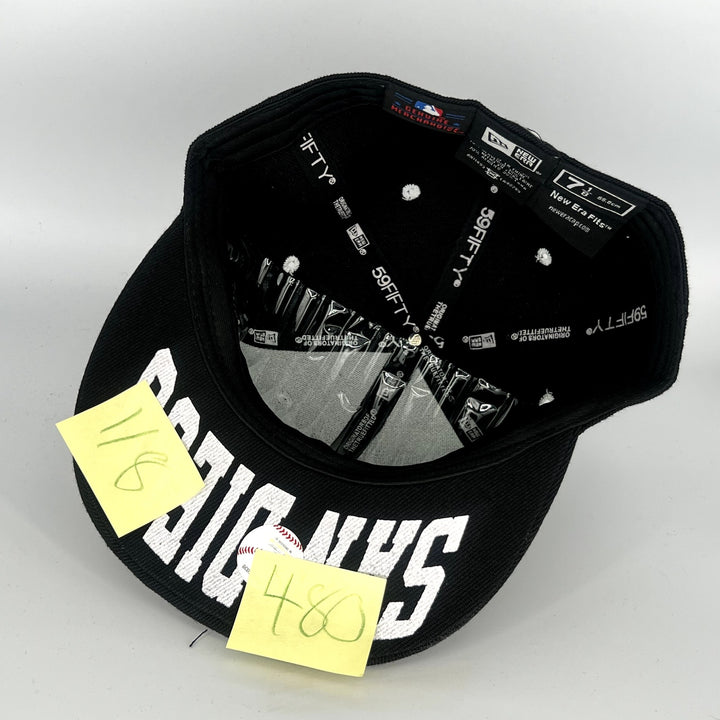 Black San Diego Padres New Era MLB 59Fifty Fitted Hat