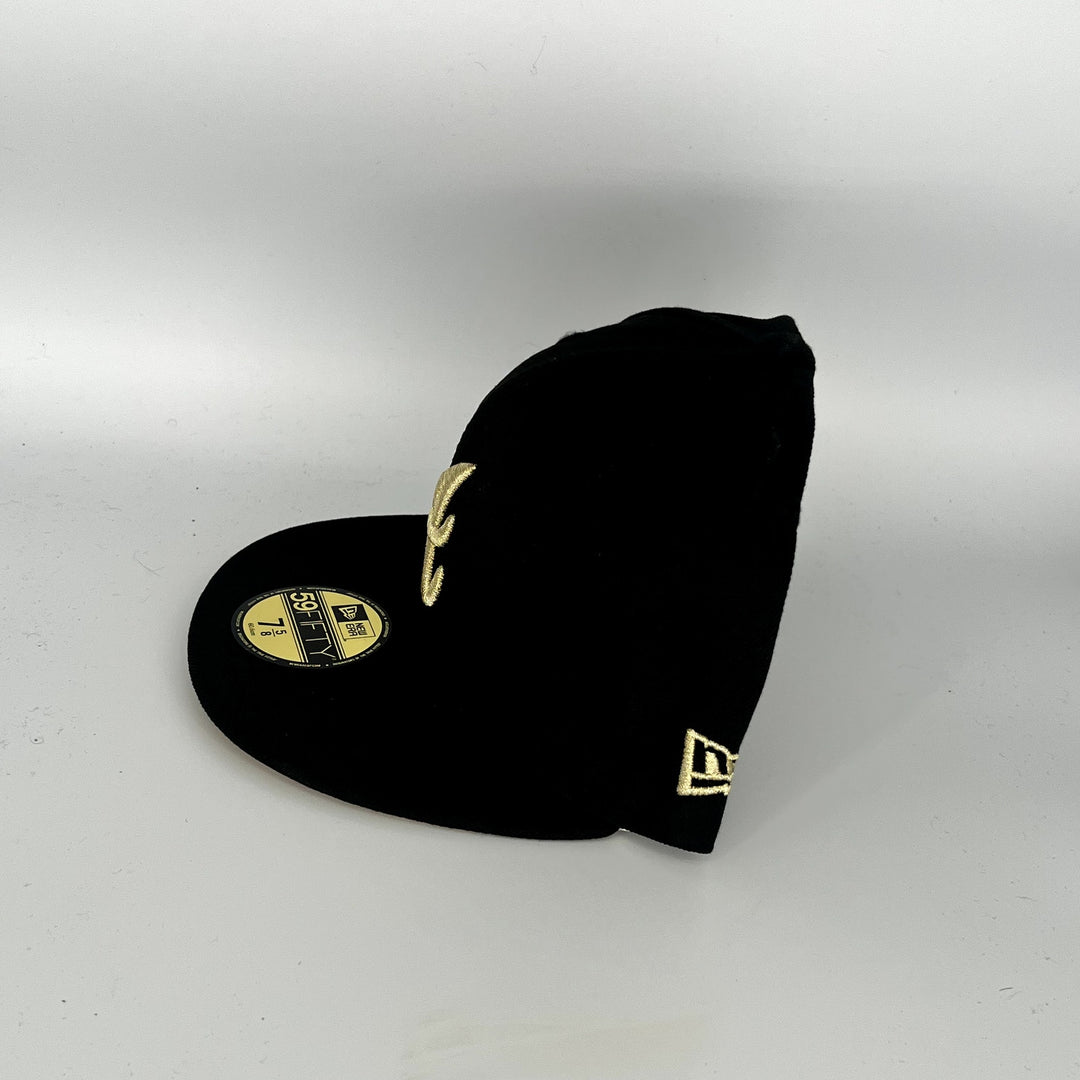 Black Atlanta Braves New Era MLB 59Fifty Fitted Hat