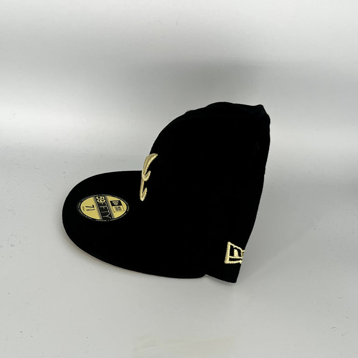 Black Atlanta Braves New Era MLB 59Fifty Fitted Hat