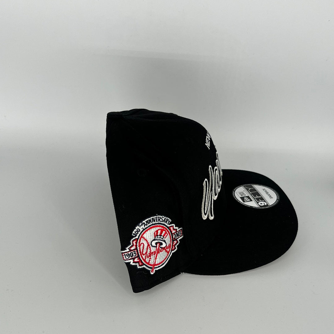 Black New York Yankees100th Anniversary Side Patch New Era MLB 9Fifty Snapback Hat