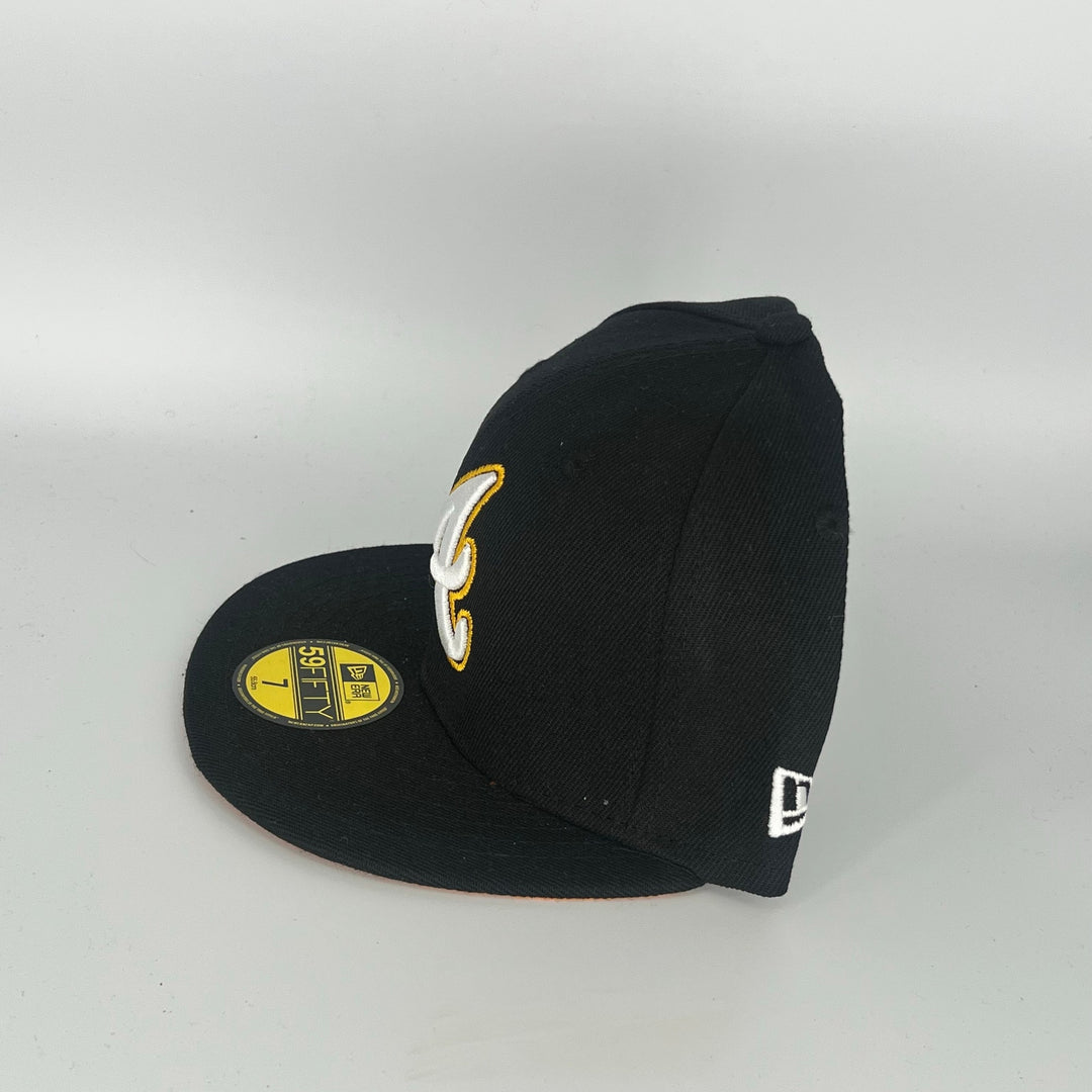 Black Atlanta Braves New Era MLB 59Fifty Fitted Hat