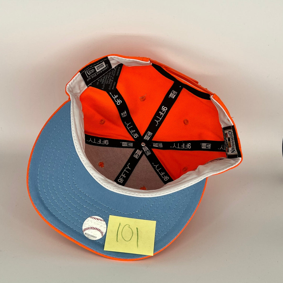Orange New York Yankees 2000 New York Yankees New York Mets Subway Series Side Patch New Era MLB 9Fifty Snapback Hat