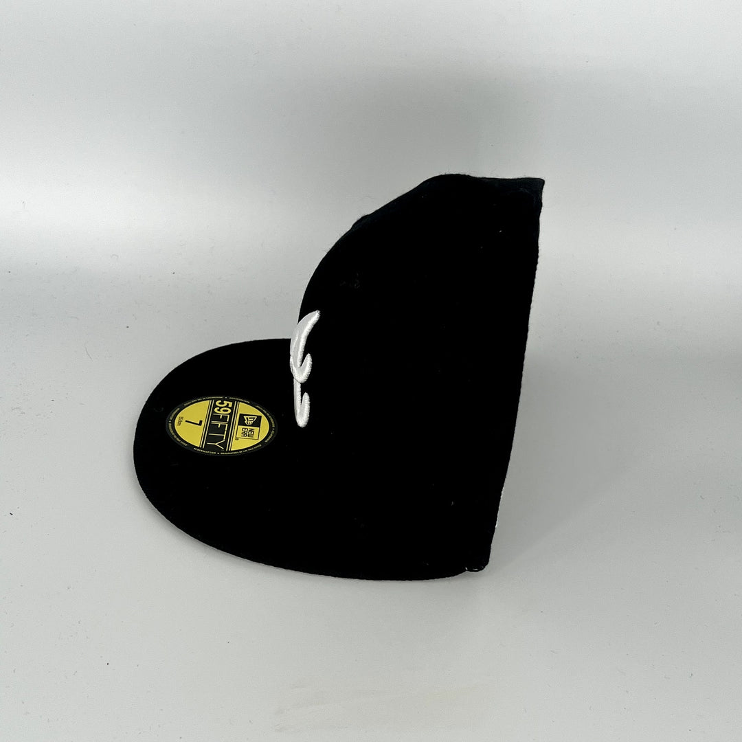 Black Atlanta Braves New Era MLB 59Fifty Fitted Hat