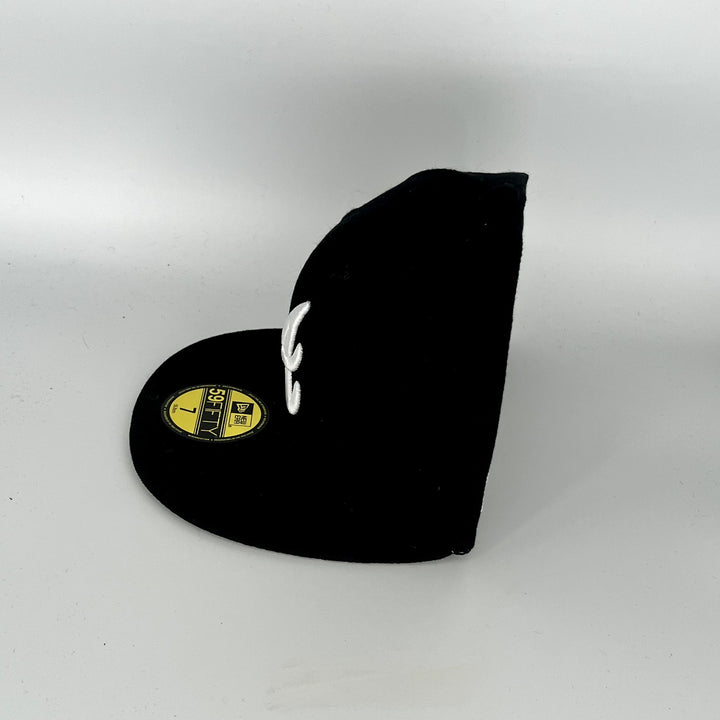 Black Atlanta Braves New Era MLB 59Fifty Fitted Hat