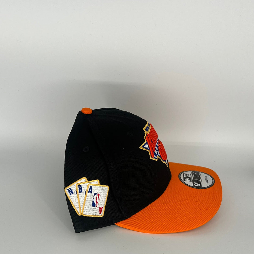 Black Orange New York Knicks NBA Side Patch New Era NBA 9Fifty Snapback Hat