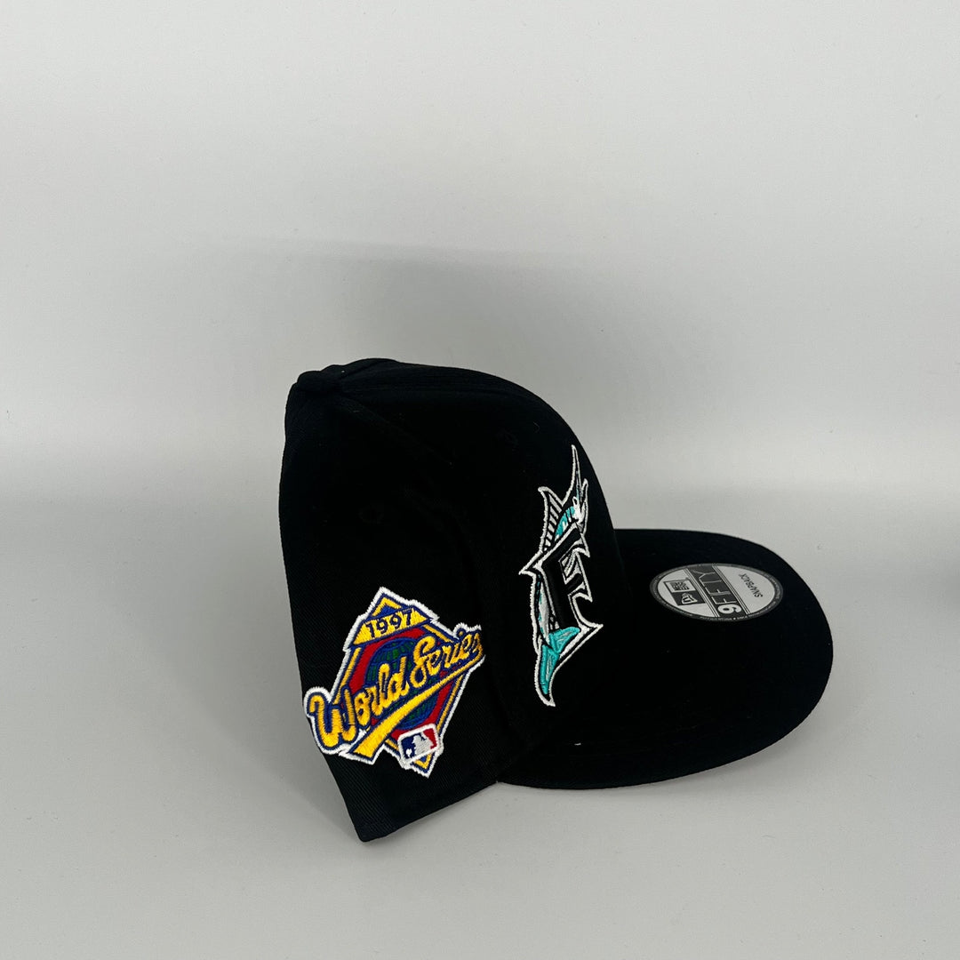 Black Florida Marlins 1987 World Series 2017 All Star Side Patch New Era MLB 9Fifty Snapback Hat