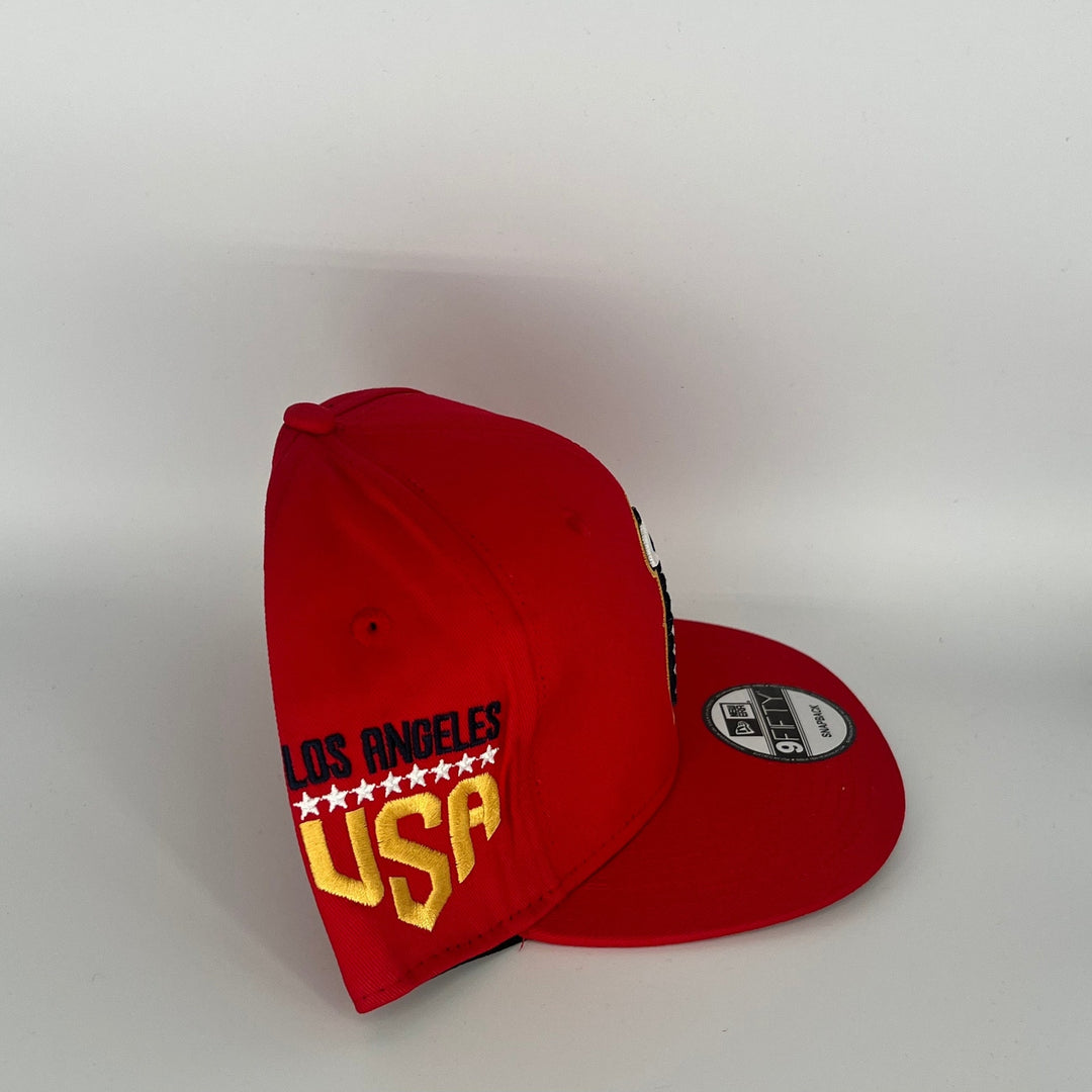 Red Los Angeles Angels  Los Angeles USA Side Patch New Era MLB 9Fifty Snapback Hat