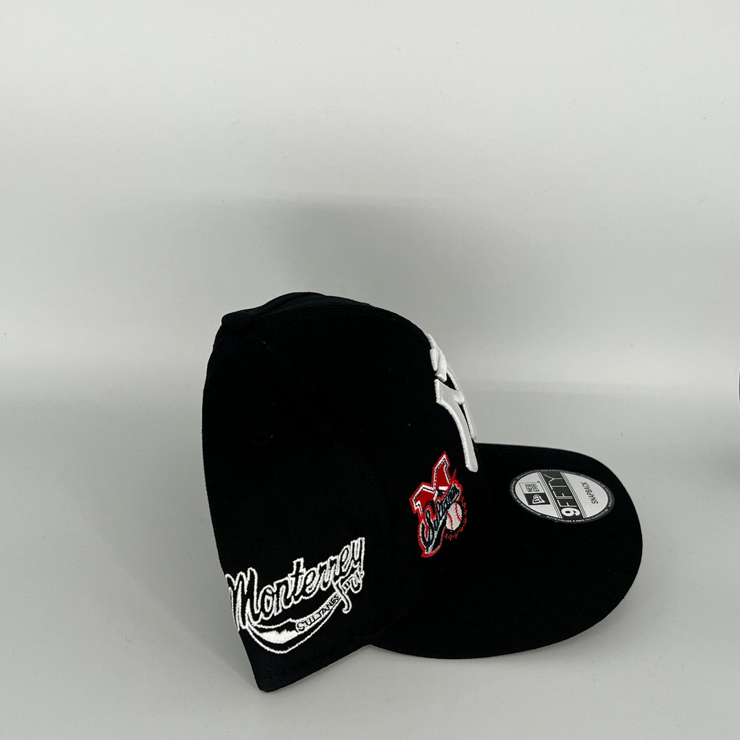 Black Sultanes de Monterrey Fantasmas Grises Side Patch MBL 9Fifty Snapback Hat