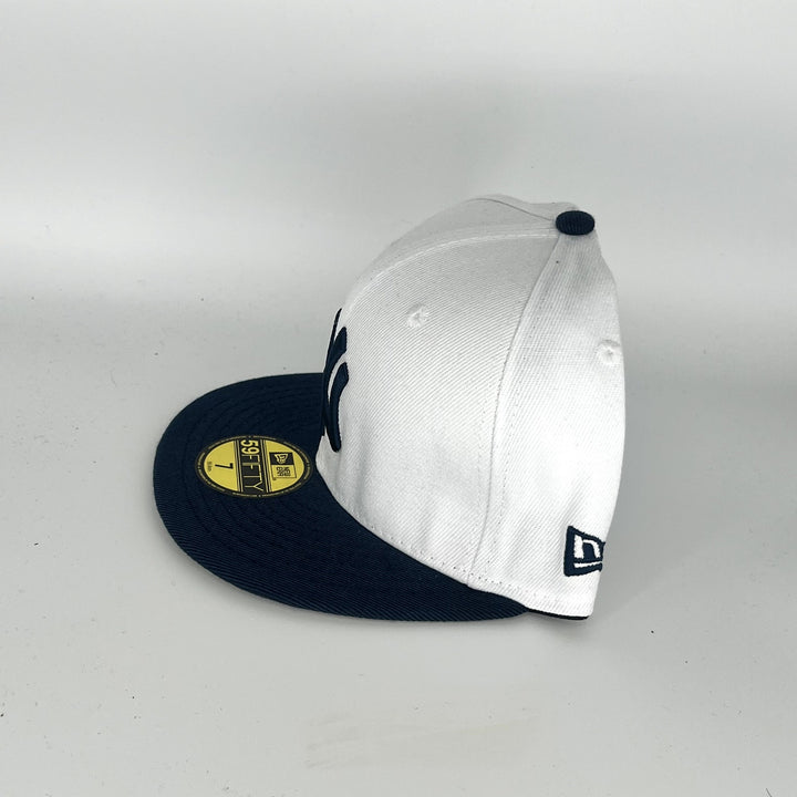 White Black New York Yankees New Era MLB 59Fifty Fitted Hat