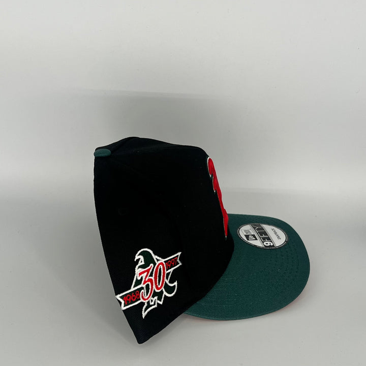 Black Green Athletics 30 years Anniversary Side Patch New Era MLB 9Fifty Snapback Hat
