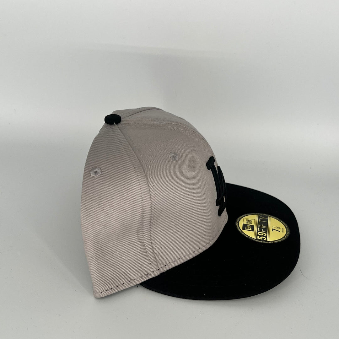 Gray Black Los Angeles Dodgers New Era MLB 59Fifty Fitted Hat