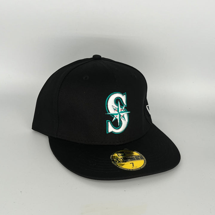 Black Seattle Mariners New Era MLB 59Fifty Fitted Hat