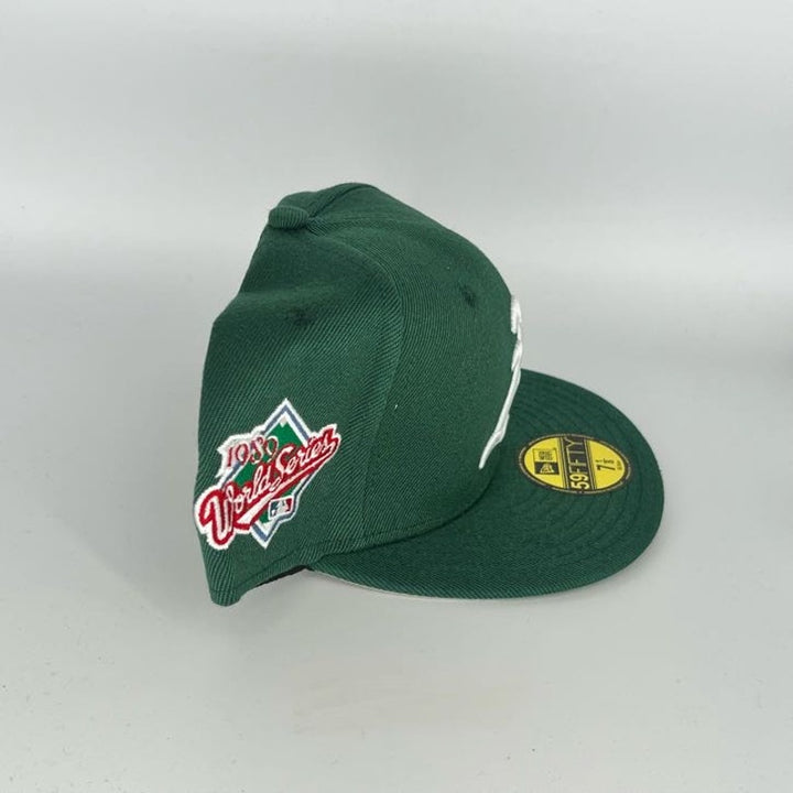 Green Athletics New Era MLB 59Fifty Fitted Hat