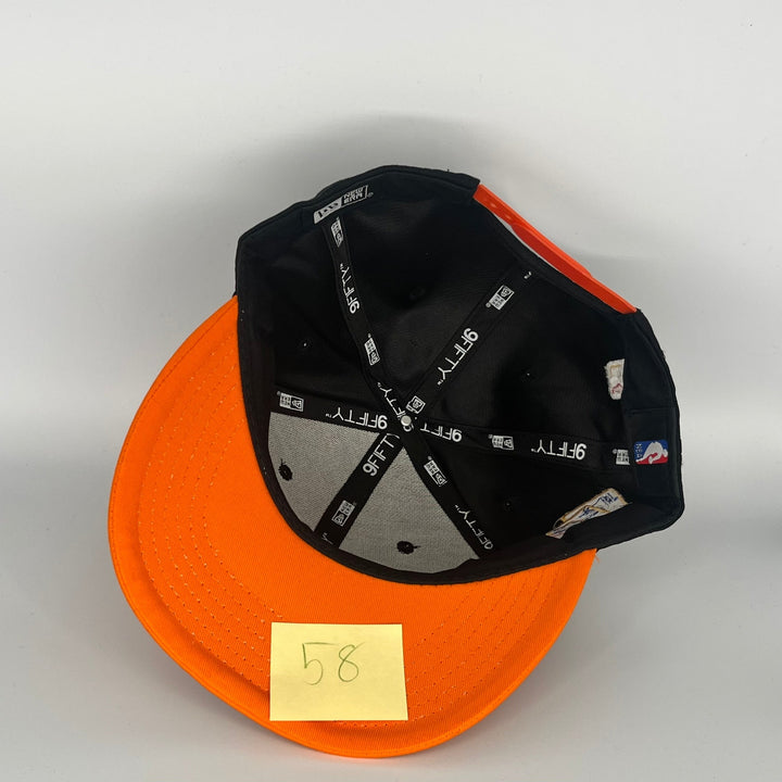 Black Orange New York Knicks NBA Side Patch New Era NBA 9Fifty Snapback Hat