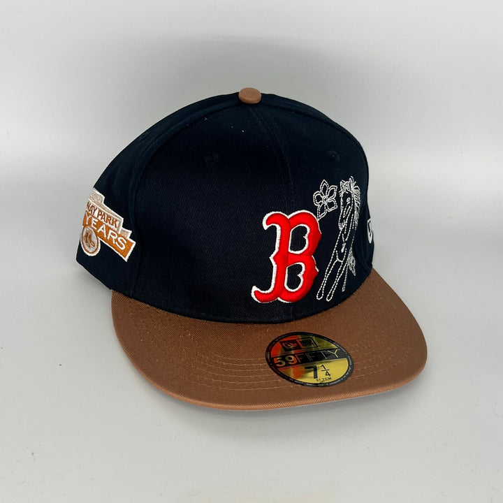 Black Brown Boston Red Sox Fenway Park Side Patch New Era MLB 59Fifty Fitted Hat