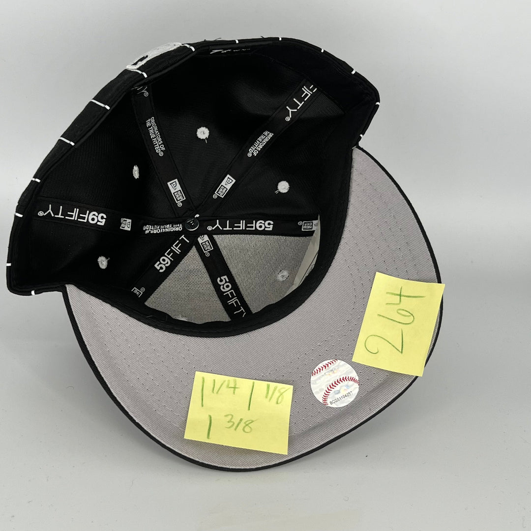 Black White Stripes Chicago White Sox New Era MLB 59Fifty Fitted Hat
