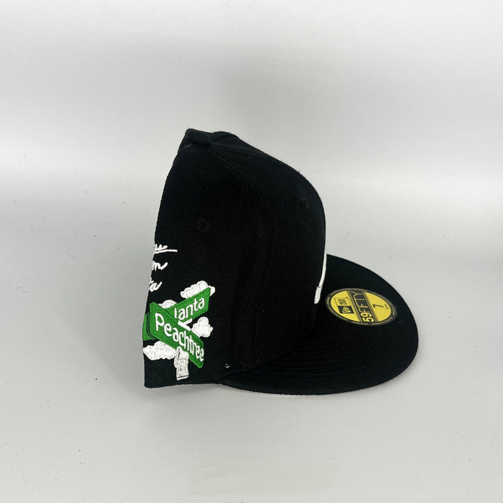 Black Atlanta Braves New Era MLB 59Fifty Fitted Hat