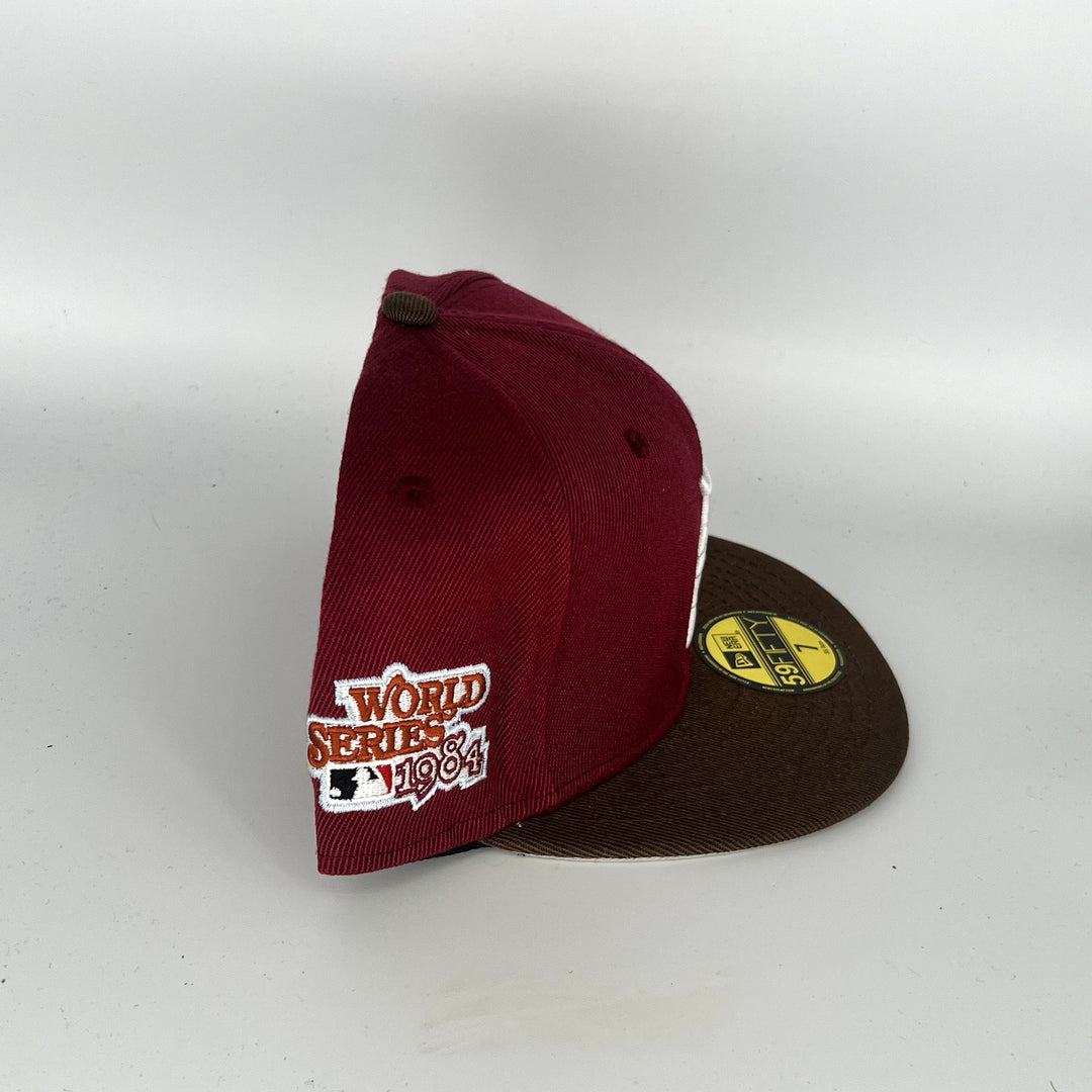 Maroon Brown Detroit Tigers 1984 WS SP New Era MLB 59Fifty Fitted Hat