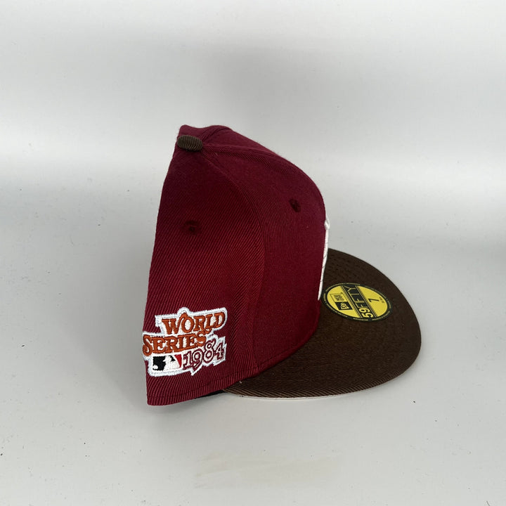 Maroon Brown Detroit Tigers 1984 WS SP New Era MLB 59Fifty Fitted Hat