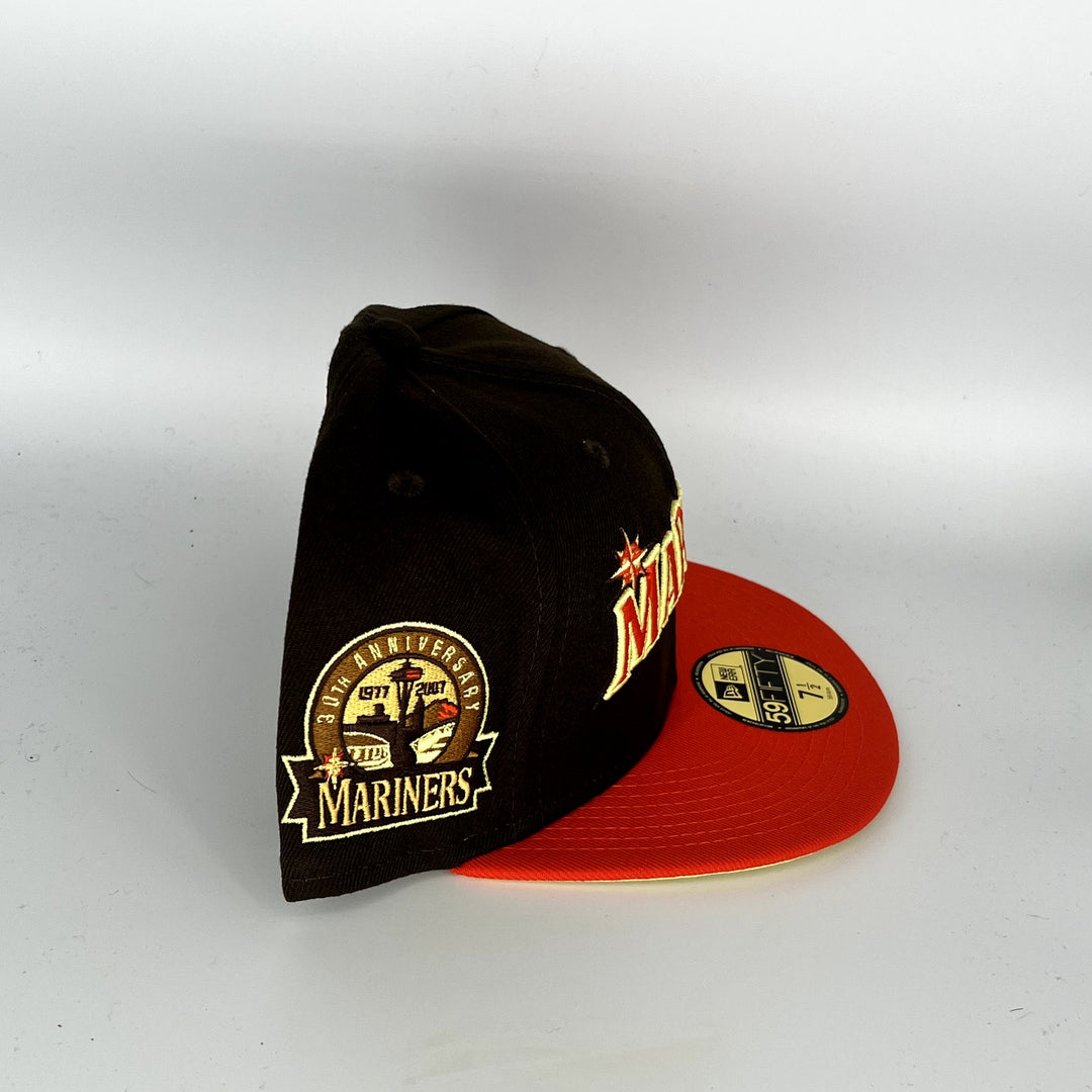 Brown Red Seattle Mariners 30TH Anniversary New Era MLB 59Fifty Fitted Hat