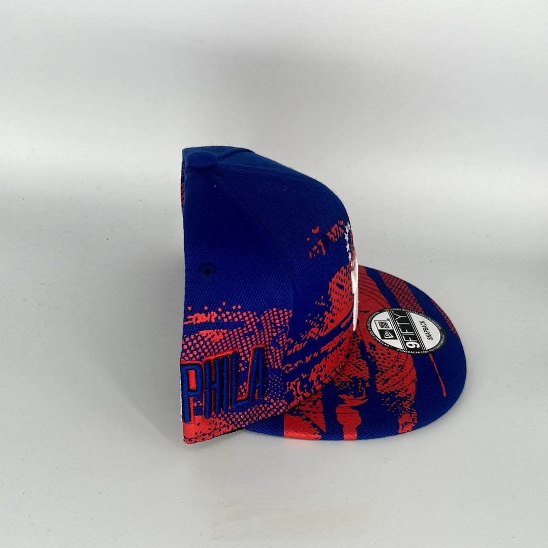 Blue Red Philadelphia 76ers New Era NBA 9Fifty Snapback Hat