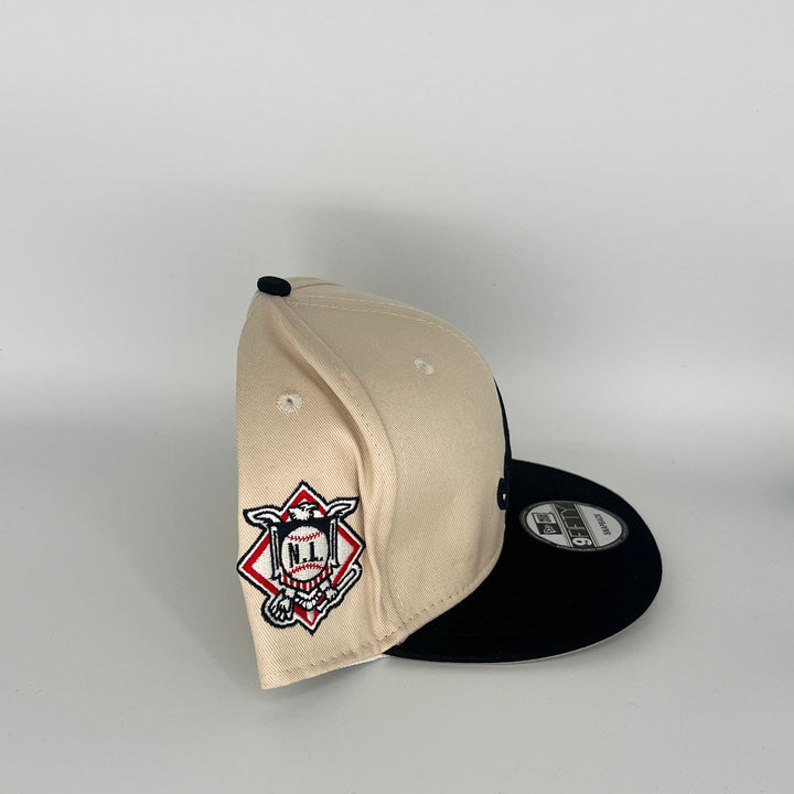 Khaki Black Atlanta Braves N.L Side Patch New Era MLB 9Fifty Snapback Hat