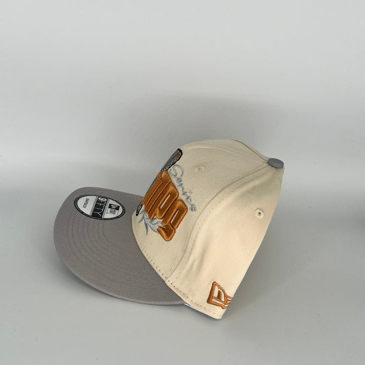 White/Grey Los Angeles Dodgers 2024 Series World Champions LA Side Patch New Era MLB 9Fifty Snapback Hat