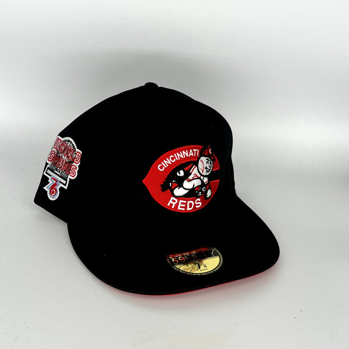 Black Cincinnati Reds World Series Side Patch New Era MLB 59Fifty Fitted Hat
