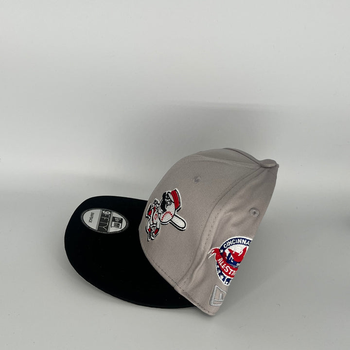 Gray Black Cincinnati Reds 1990 All Star World Series Side Patch New Era MLB 9Fifty Snapback Hat