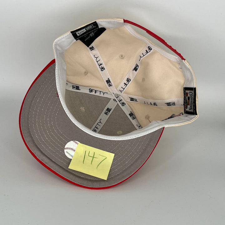 Khaki Red Washington Nationals N.L. Side Patch New Era MLB 9Fifty Snapback Hat