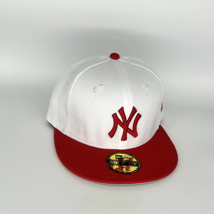 White Red New York Yankees New Era MLB 59Fifty Fitted Hat