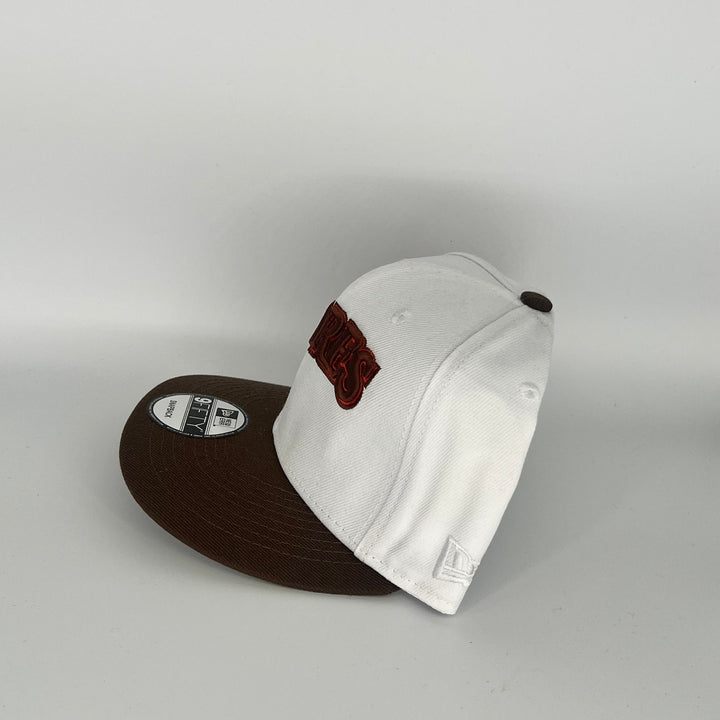 White/Brown San Diego Padres Padres 40TH Anniversary Side Patch New Era MLB 9Fifty Snapback Hat