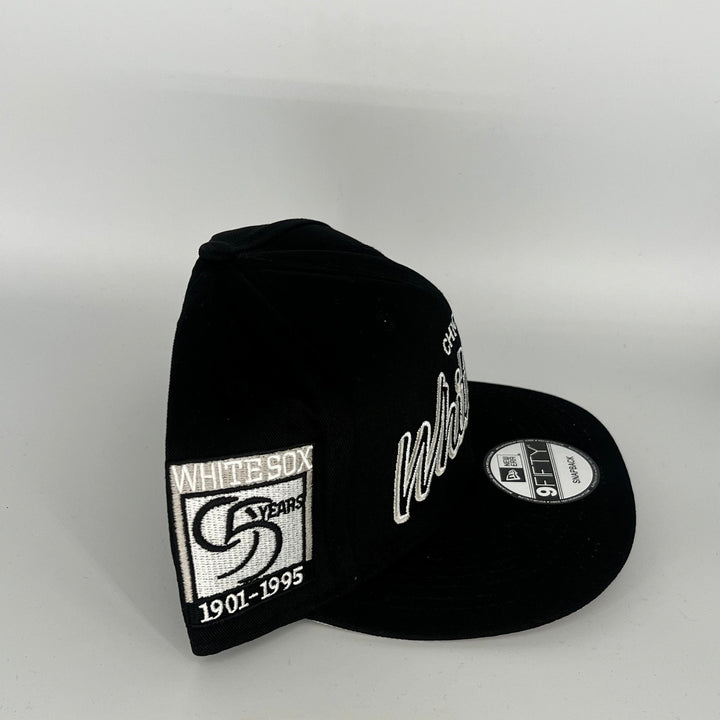 Black Chicago White Sox 95 Years White Sox Side Patch New Era MLB 9Fifty Snapback Hat