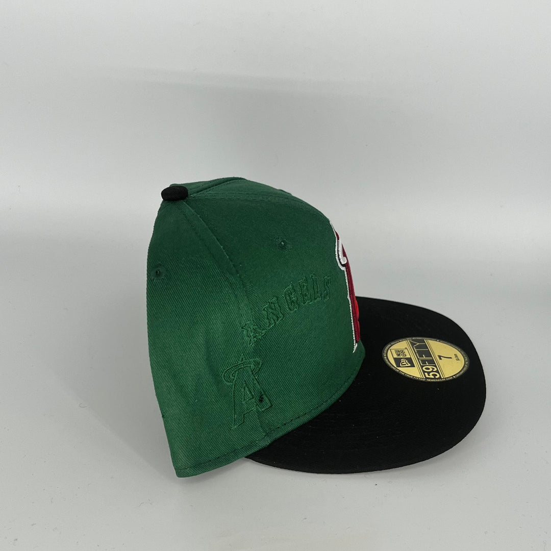 Green Black Los Angeles Angels New Era MLB 59Fifty Fitted Hat