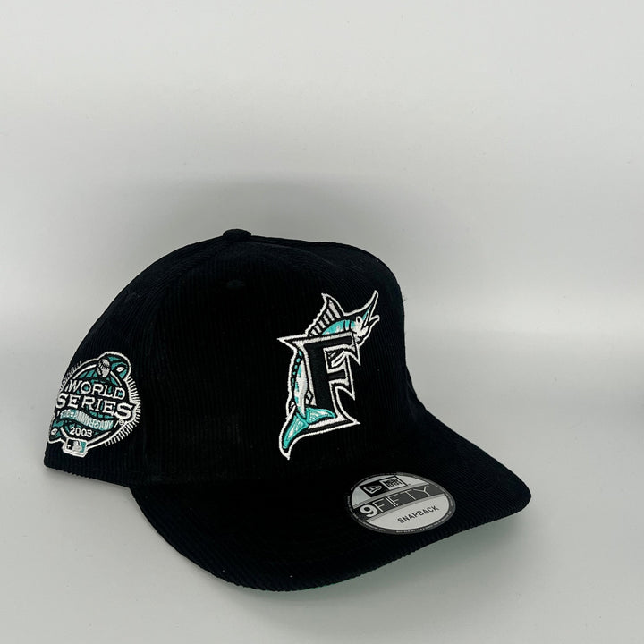 Black Miami Marlins 2003 World Series Side Patch New Era MLB 9Fifty Snapback Hat