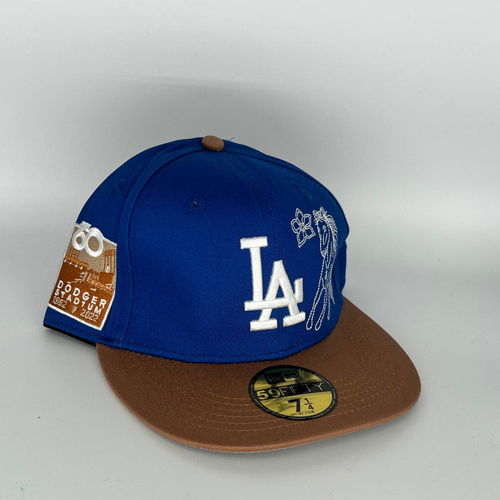 Blue Los Angeles Dodgers 60th Anniversary Dodger Stadium Side Patch New Era MLB 59Fifty Fitted Hat