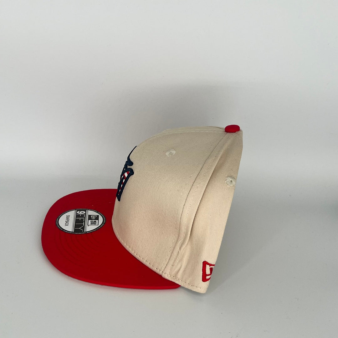 Khaki/Red Miami Marlins N.L. Side Patch New Era MLB 9Fifty Snapback Hat