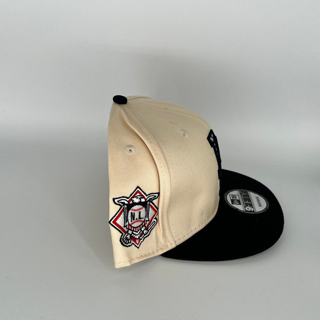 Khaki Black Los Angeles Dodgers N.L. Side Patch New Era MLB 9Fifty Snapback Hat