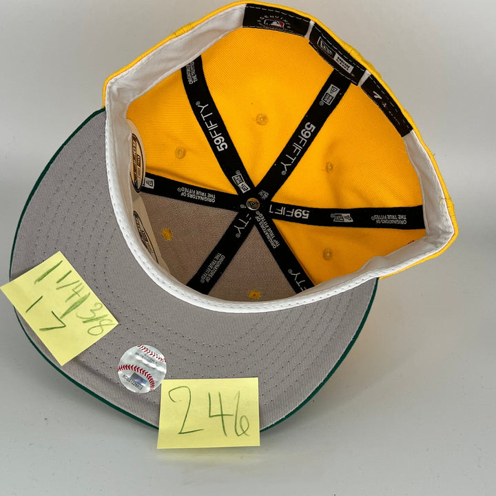 Yellow Green Oakland Athletics 1989 World Series Side Patch New Era MLB 59Fifty Fitted Hat