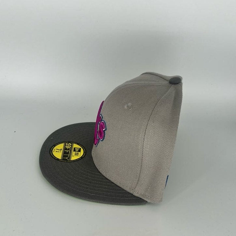 Gray Athletics New Era MLB 59Fifty Fitted Hat
