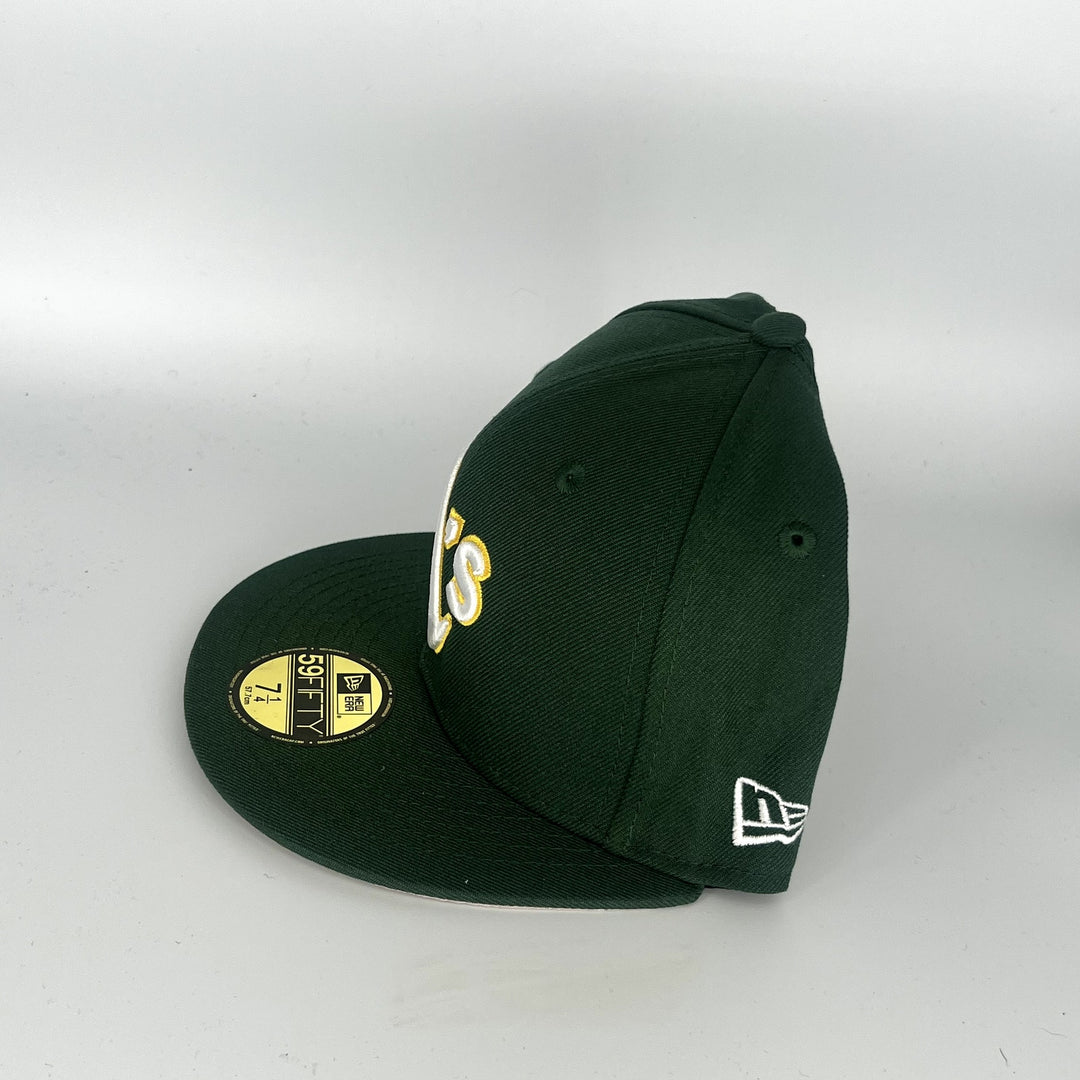 Green Athletics New Era MLB 59Fifty Fitted Hat