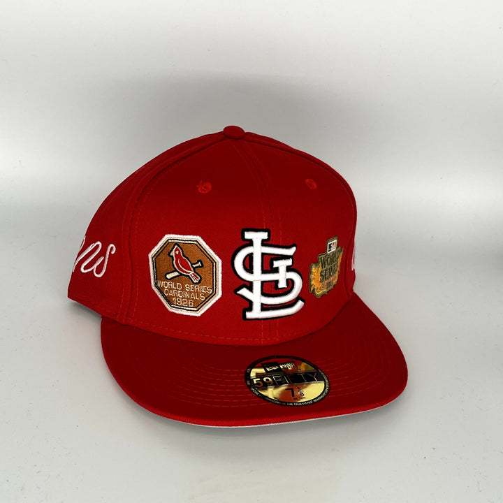 Red St. Louis Cardinals 2011 World Series Side Patch New Era MLB 59Fifty Fitted Hat