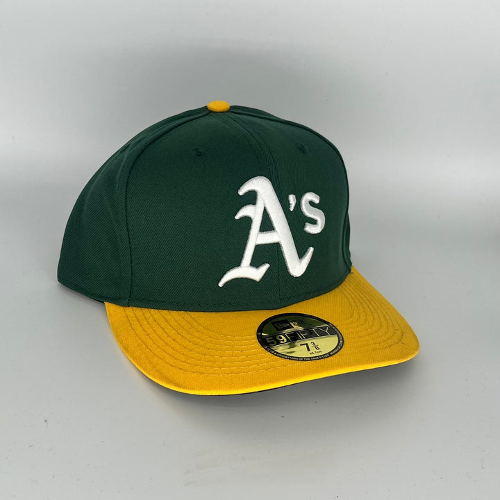 Green Yellow Oakland Athletics New Era MLB 59Fifty Fitted Hat
