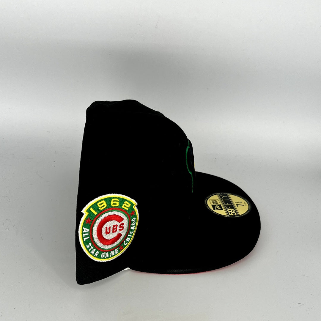 Black Chicago Cubs New Era MLB 59Fifty Fitted Hat