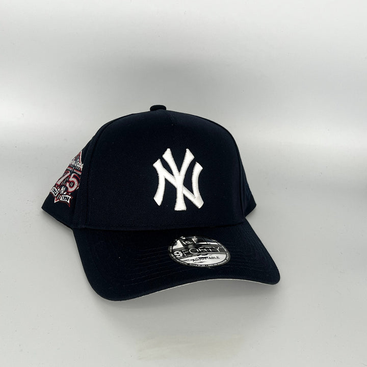 Black New York Yankees 75TH Anniversary SP New Era 9Forty Snapback Hat