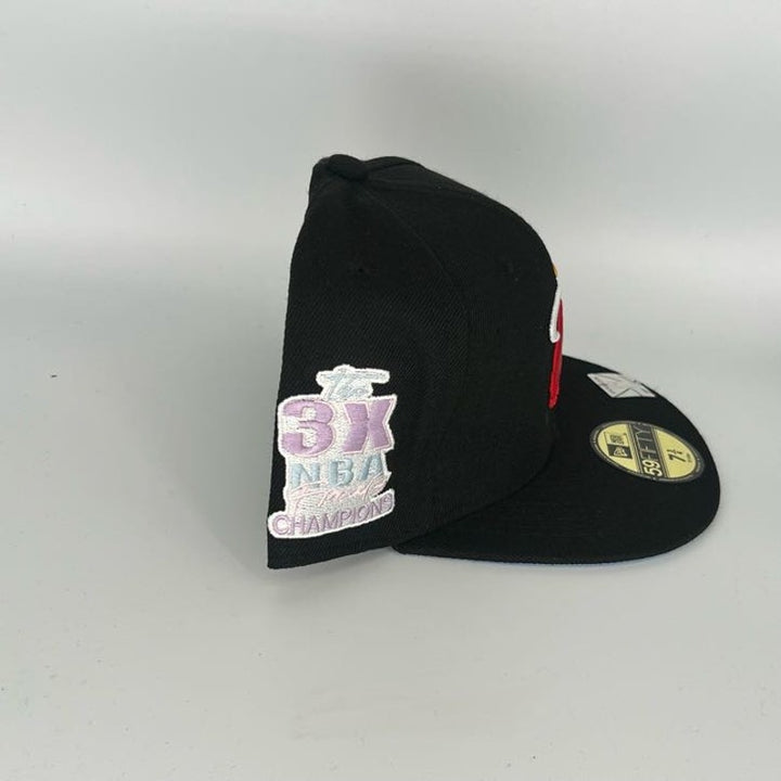 Black Miami Heat New Era NBA 59Fifty Fitted Hat