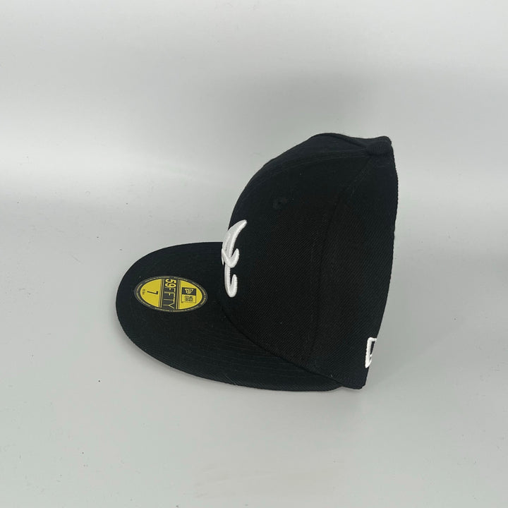 Black Atlanta Braves New Era MLB 59Fifty Fitted Hat