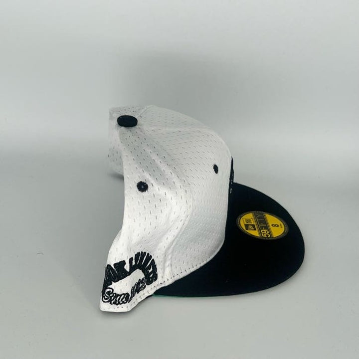 White Black White Brooklyn Nets New Era NBA 59Fifty Fitted Hat